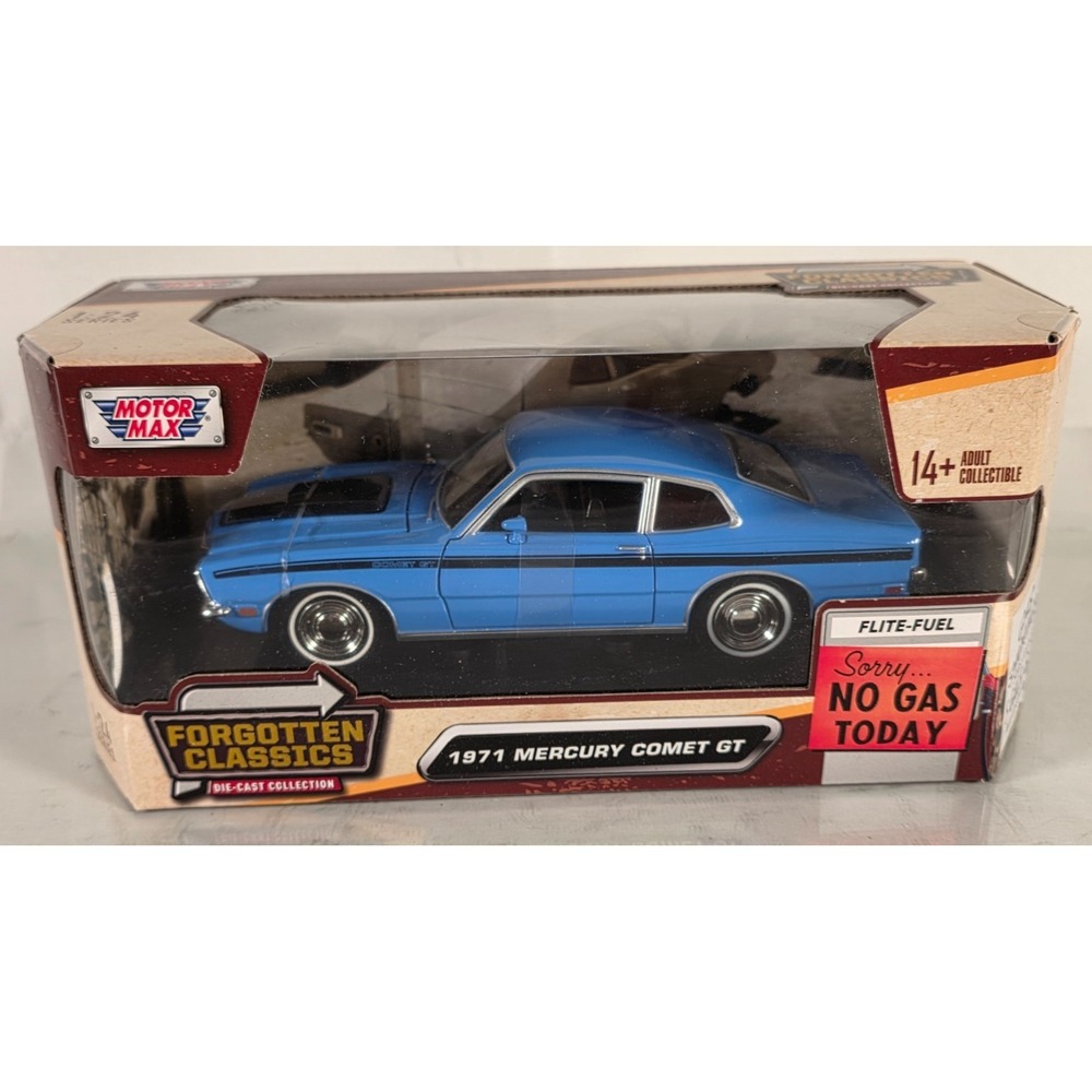 1971 Mercury Comet GT BLUE with Black Stripes "Forgotten Classics" Series 1/24